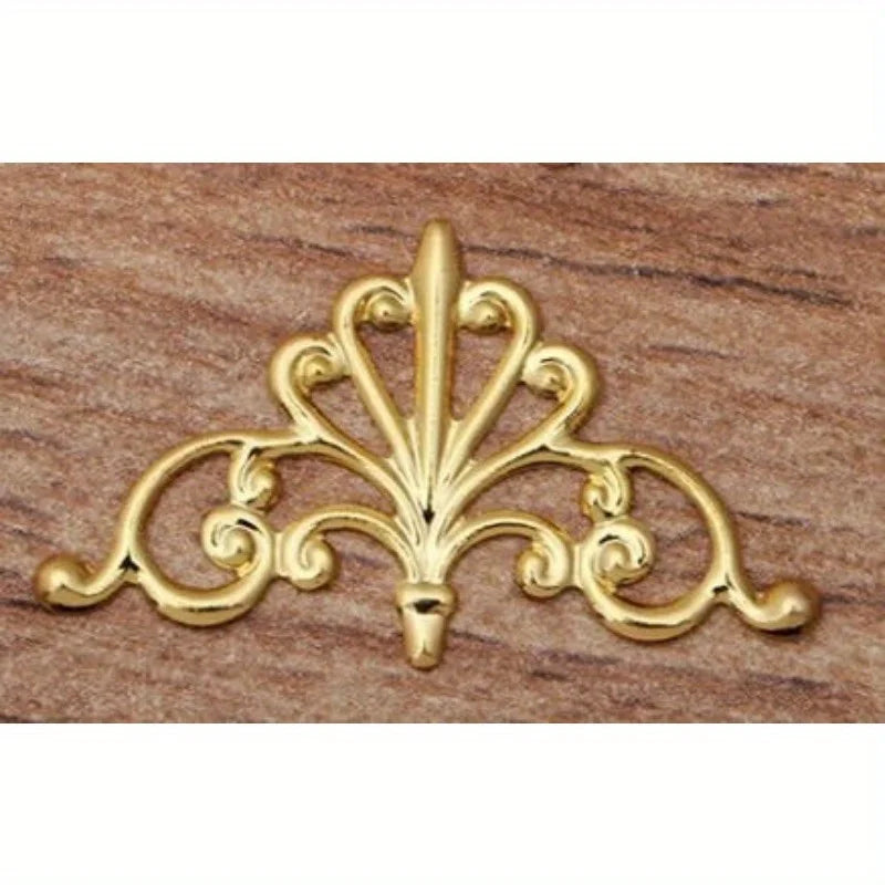 50Pcs Brass Crown Charm Connectors for DIY Hair Jewelry Making Jewelry Making Charms Babs Gold