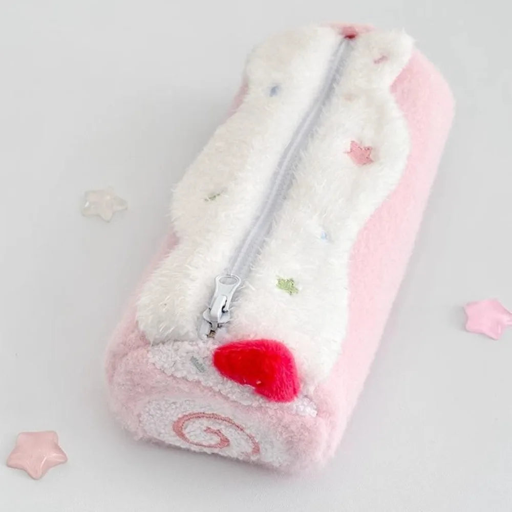 Plush Pencil Case – Cute Large Capacity Student Stationery Bag Plush Pencil Case Babs