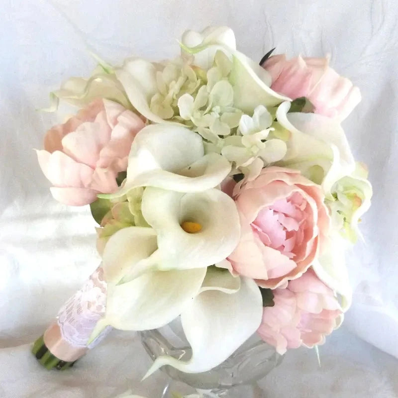 Real Touch White Calla Lily Artificial Flowers 5/10 Pcs Artificial Flowers Babs