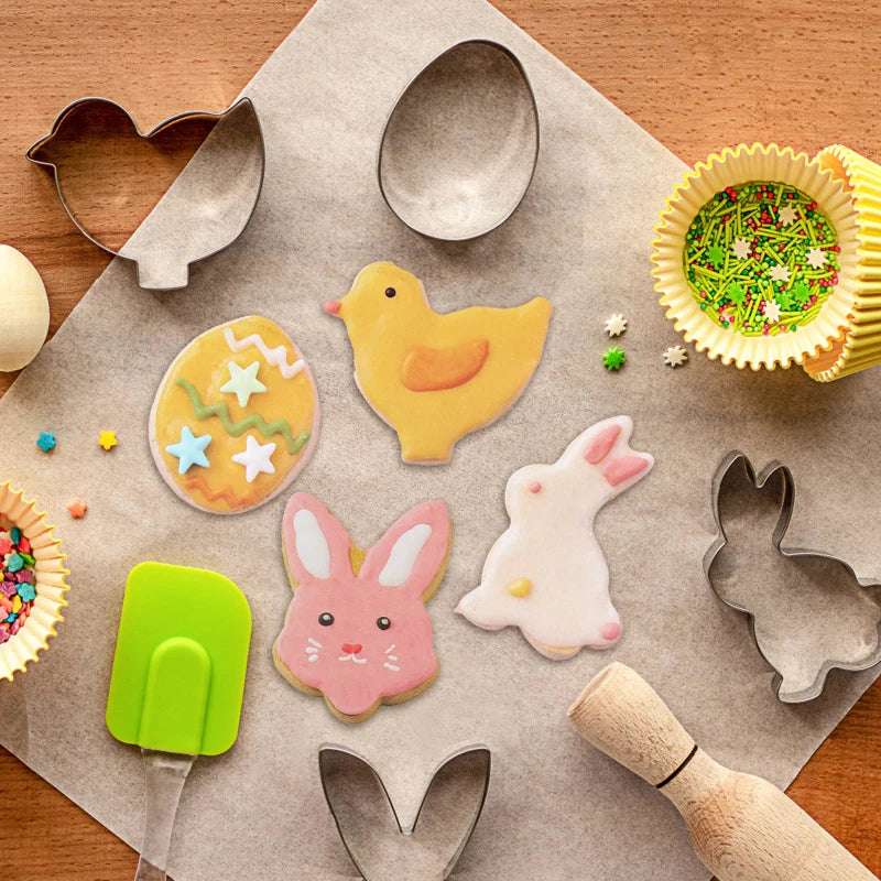 Easter Cookie Cutter Set – Bunny, Egg, Carrot & Butterfly Cookie Cutter Set Babs