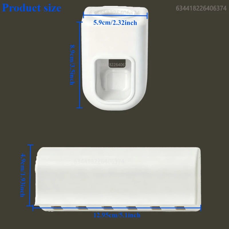 Wall Mounted Toothbrush Holder & Toothpaste Dispenser Toothbrush Holder Babs