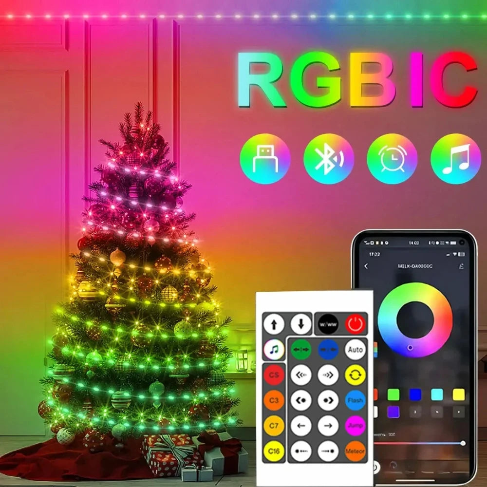RGBIC Bluetooth LED Fairy String Lights USB – Dream Color LED Fairy String Lights Babs