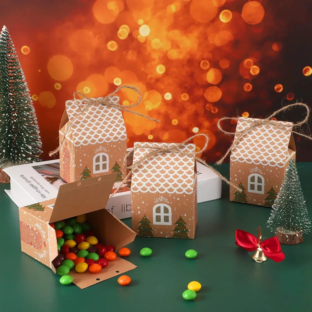 Christmas Kraft Paper Gift Boxes – Advent Calendar & Candy Packaging Holiday Gift Boxes Babs