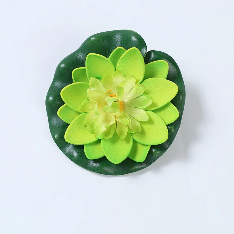 3/5Pcs Artificial Floating Foam Lotus Water Lily Pond Decor Artificial Floating Flowers Babs Orange 5Pcs