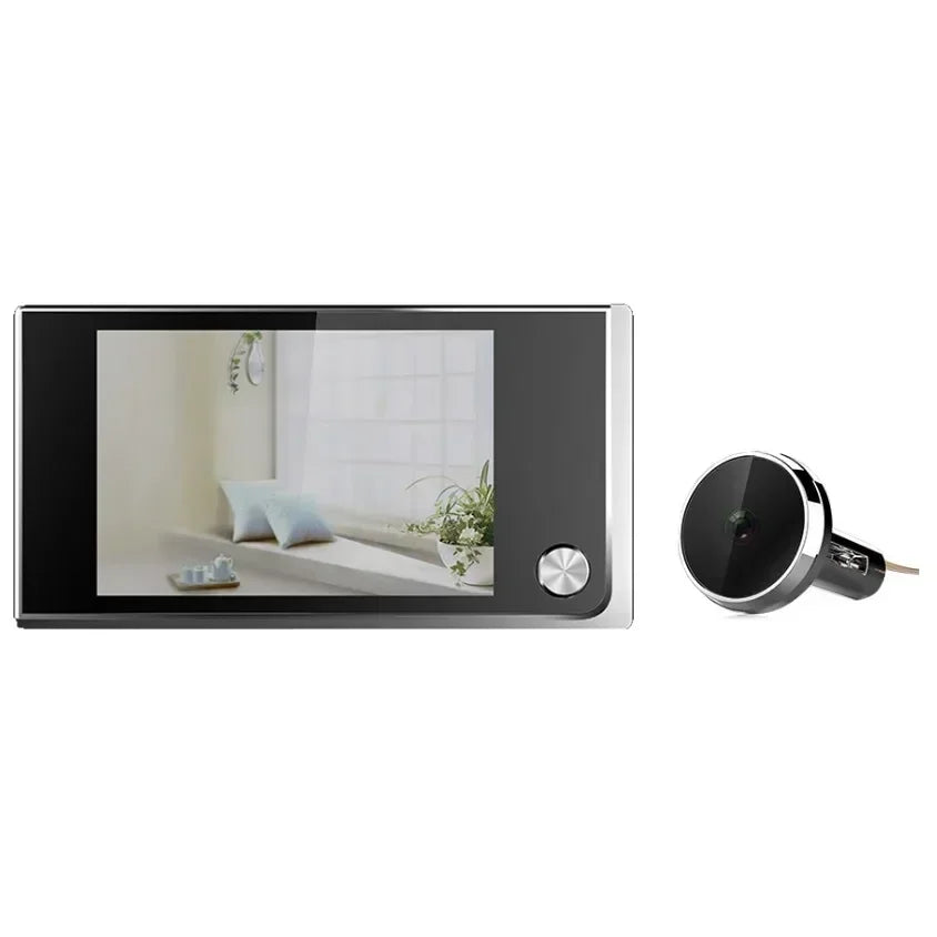 3.5" LCD Digital Peephole Door Camera Viewer – 120° Wide Angle Digital Door Viewer Babs