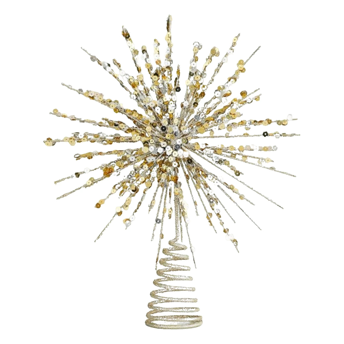 Gold Star Christmas Tree Topper – 30cm Wrought Iron Xmas Ornament Christmas Tree Topper Babs