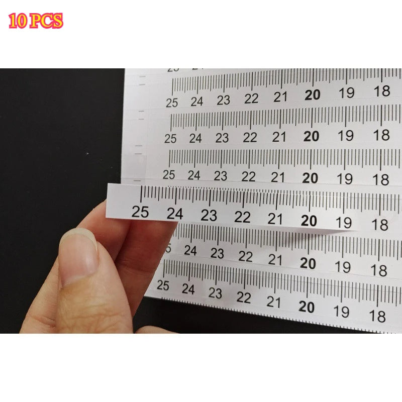 10-Piece Self-Adhesive Ruler Set – Office, Sewing & Study Self-Adhesive Ruler Set Babs 10PCS