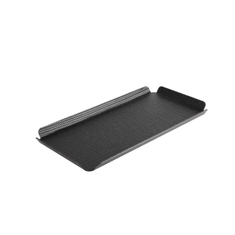 Modern Metal & Leather Storage Tray – Minimalist Desk Organizer Decorative Storage Tray Babs Large