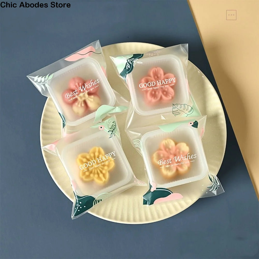 100pcs Frosted Mooncake Cookie Packaging Bags – Food Grade Food Packaging Bags Babs