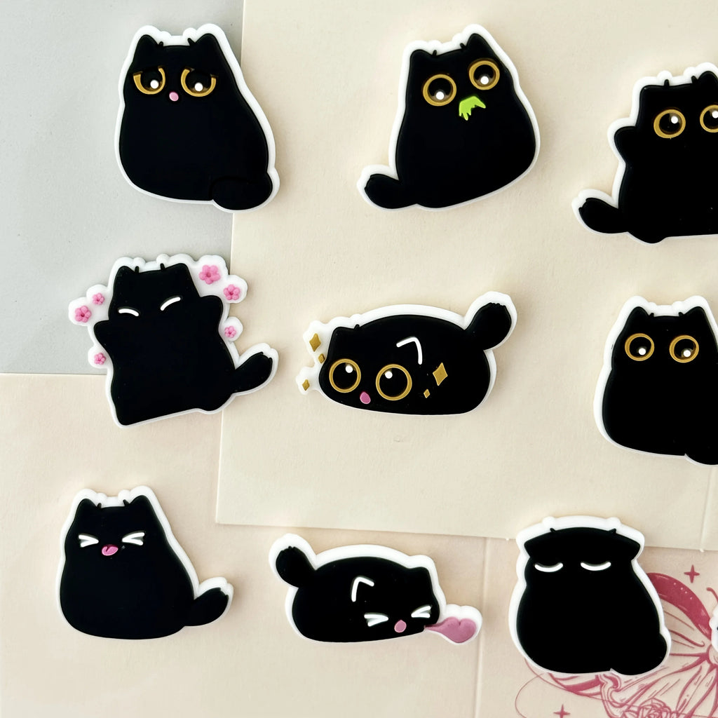 6Pcs Funny Cat Fridge Magnets – Cute Home & Kitchen Décor Decorative Fridge Magnets Babs