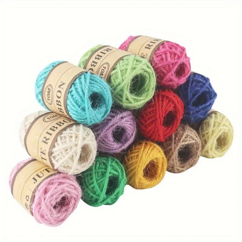 12-Roll Jute Twine Ribbon Set – Crafts, Bows & Décor Jute Twine Set Babs