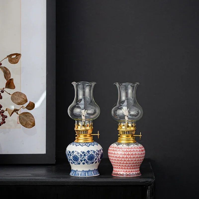 Ceramic Retro Oil Butter Lamp – Buddha & Tea Room Décor Light Decorative Oil Lamp Babs