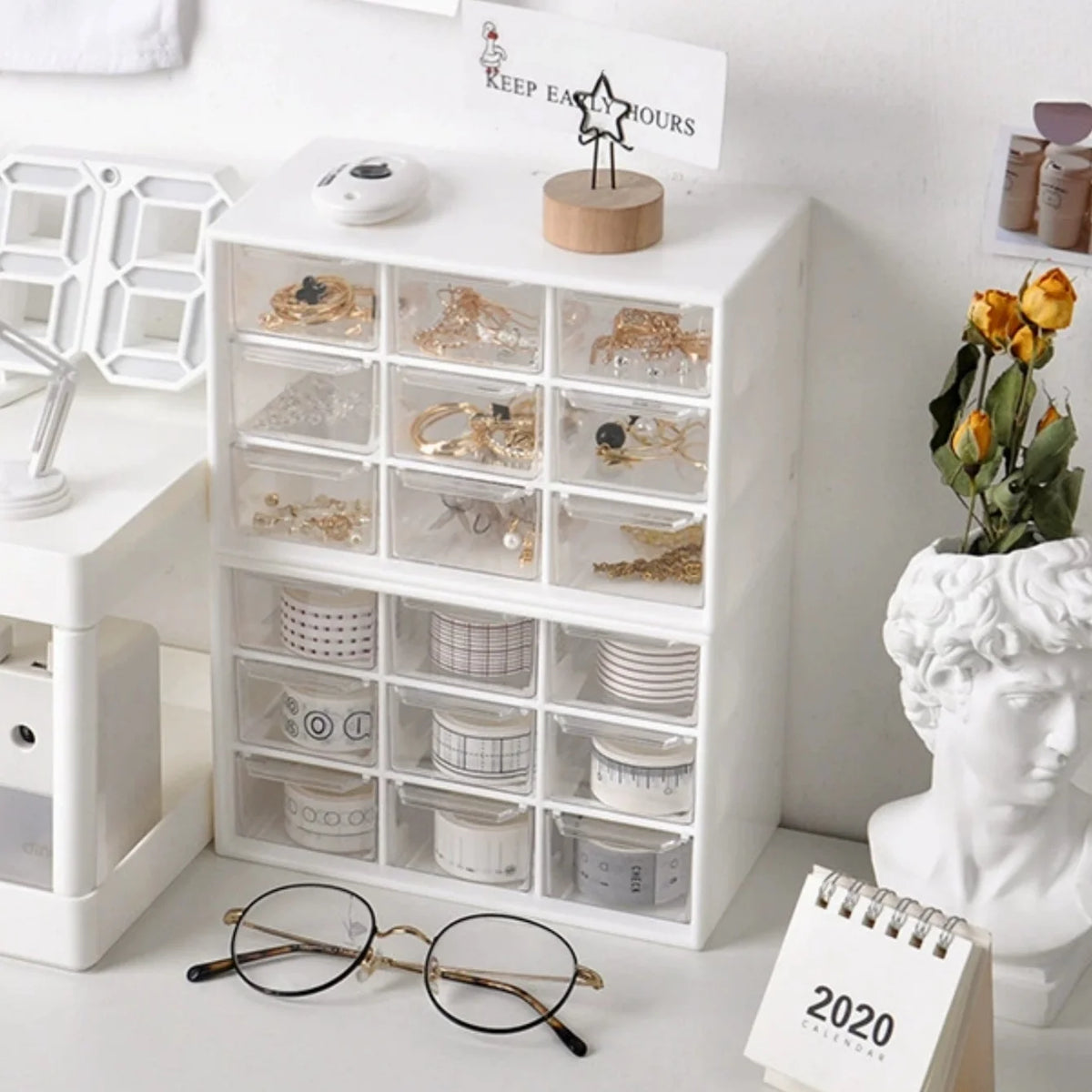 Transparent Drawer Storage Box for Jewelry, Beads & Makeup Drawer Storage Organizer Babs