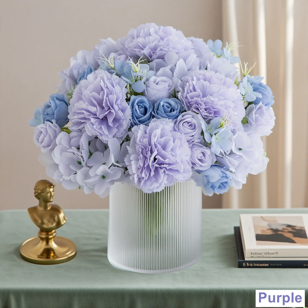 Artificial Silk Carnation Rose Bouquet – Wedding & Home Décor Artificial Flower Bouquet Babs