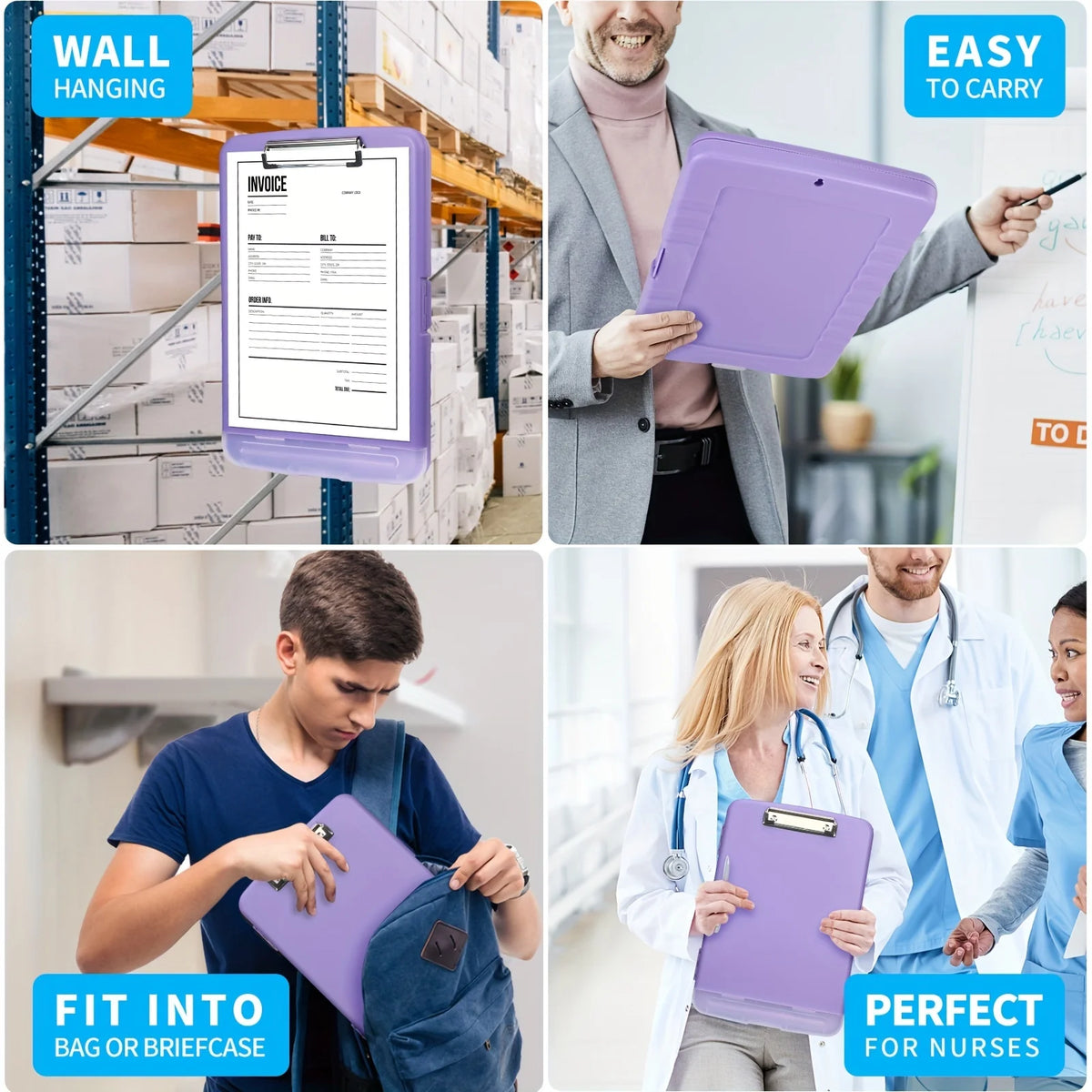 High Capacity Clipboard with Pen Holder – Document Organizer Clipboard Organizer Babs