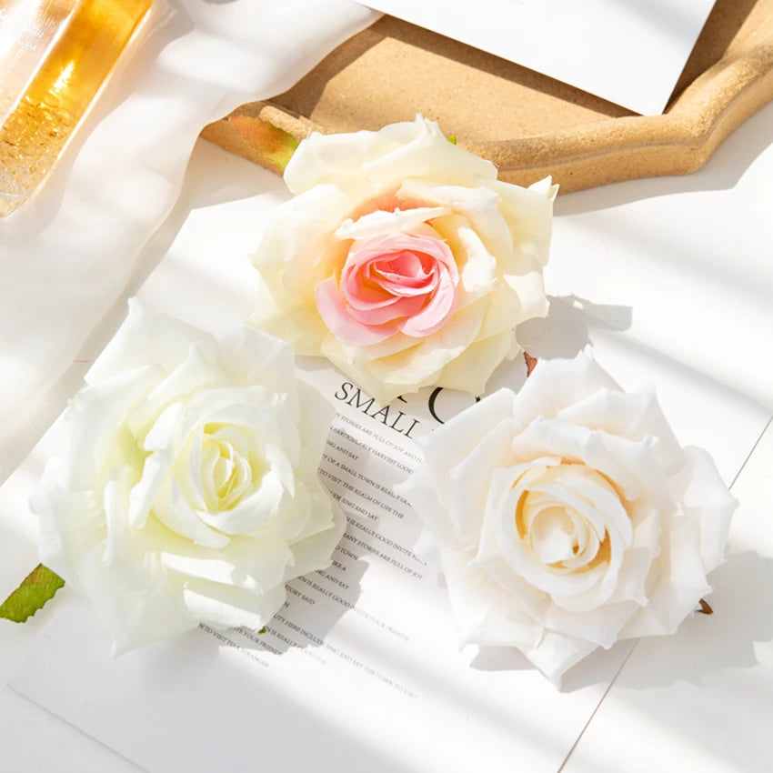 10cm Silk Rose Artificial Flowers – Wedding & Home Décor (10pcs) Artificial Silk Flowers Babs