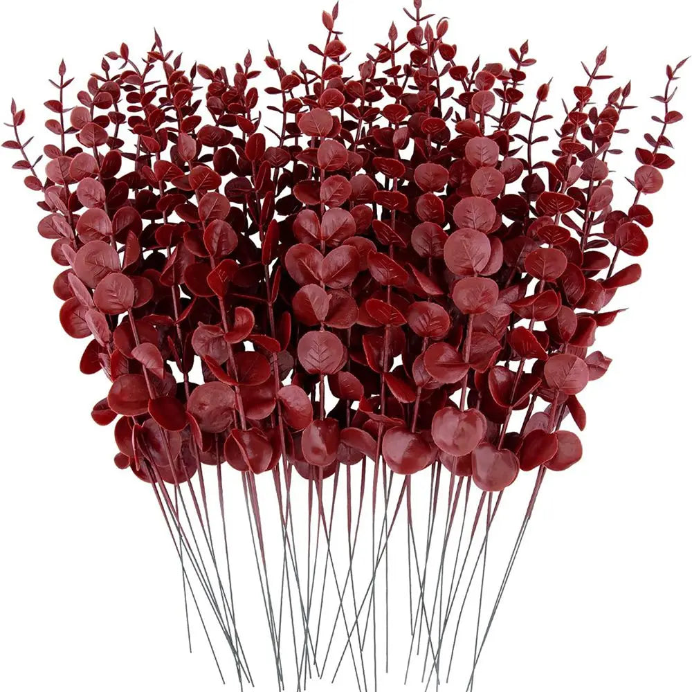 Artificial Eucalyptus Branches Faux Greenery – Wedding & Home Décor Artificial Greenery Branches Babs Color 8 5pcs