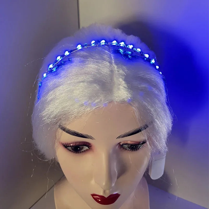 LED Glow Headband – Luminous Crown for Festivals & Weddings LED Glow Headband Babs blue