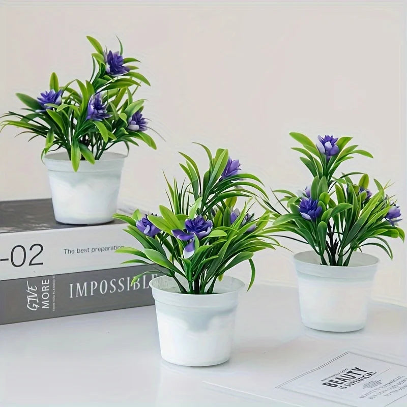 Artificial Lotus Flower Bonsai Mini Potted Wedding Home Decor Artificial Flower Bonsai Babs