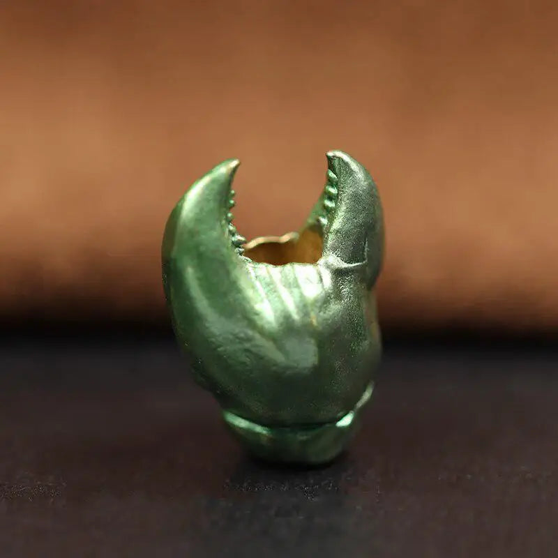 Brass Crab Claw EDC Paracord Bead – DIY Lanyard Pendant Paracord Lanyard Bead Babs Green