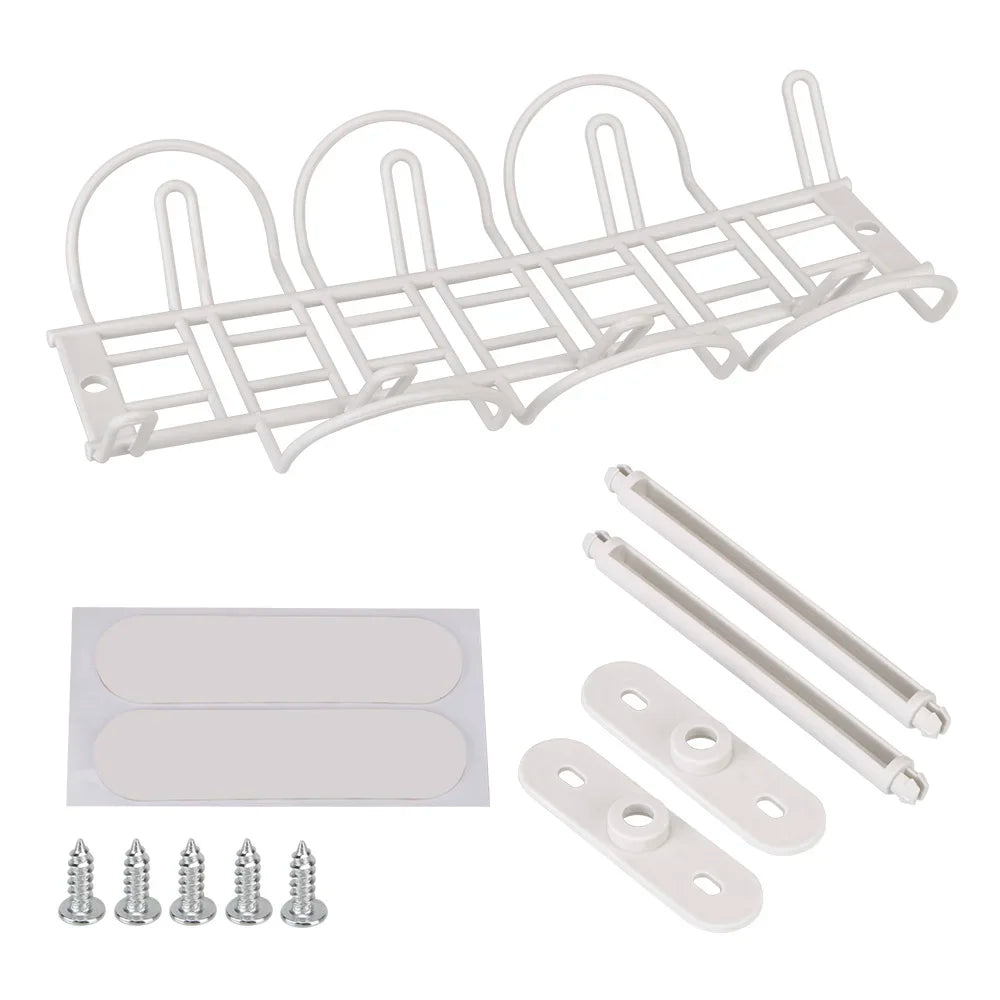 Under-Desk Cable Management Tray & Power Strip Storage Rack Cable Management Rack Babs WHITE
