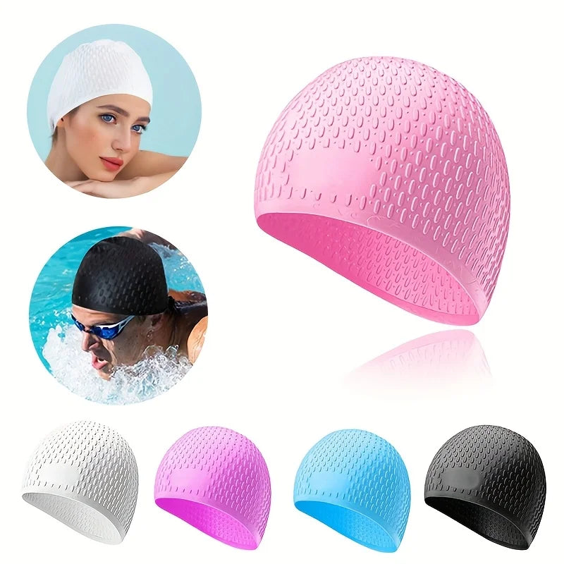 Unisex Silicone Swim Cap – Waterproof, Non-Slip, High Elasticity Silicone Swim Cap Babs