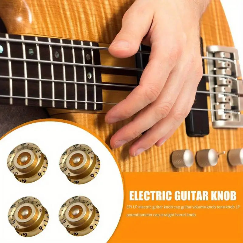 4pcs Electric Guitar Volume & Tone Knob Caps | ABS Plastic Guitar Knob Caps Babs