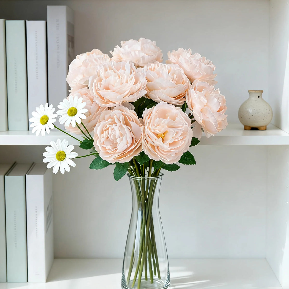 5pcs Silk Peony Artificial Flowers – Wedding & Home Decor Artificial Silk Flowers Babs
