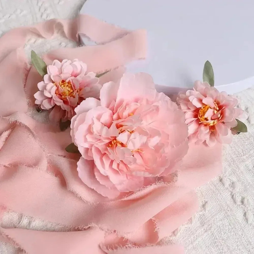 Artificial Silk Rose Flower Heads – Wedding & Home Décor (3/21Pcs) Artificial Flower Heads Babs 3Pcs Pink
