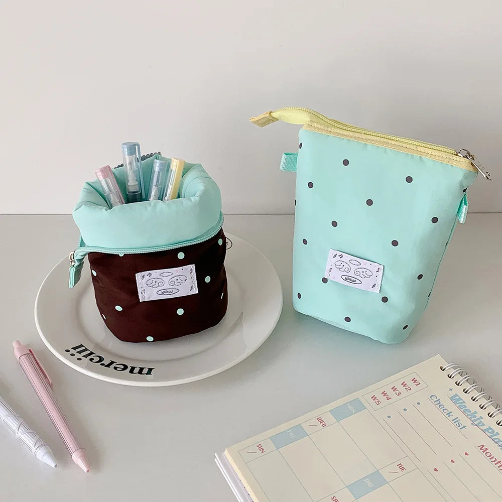 Large Capacity Vertical Pencil Case – Portable Polyester Pen Bag Pencil Case Babs