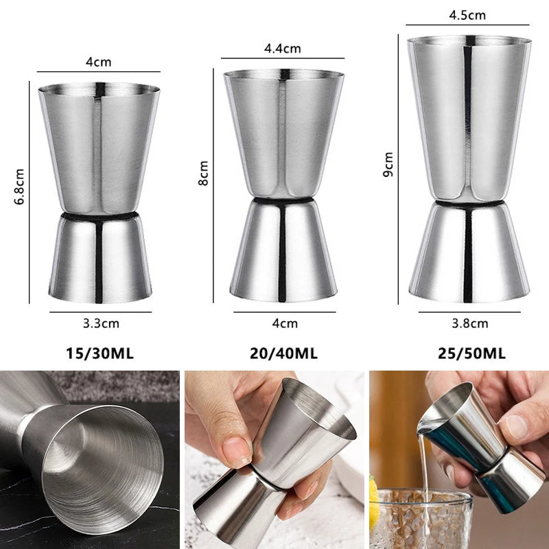 Stainless Steel Dual Shot Cocktail Jigger – Bar Measure Cup Cocktail Jigger Babs