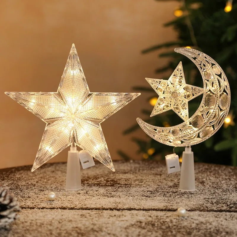 LED Star Christmas Tree Topper – Warm White Glow Décor Christmas Tree Topper Babs