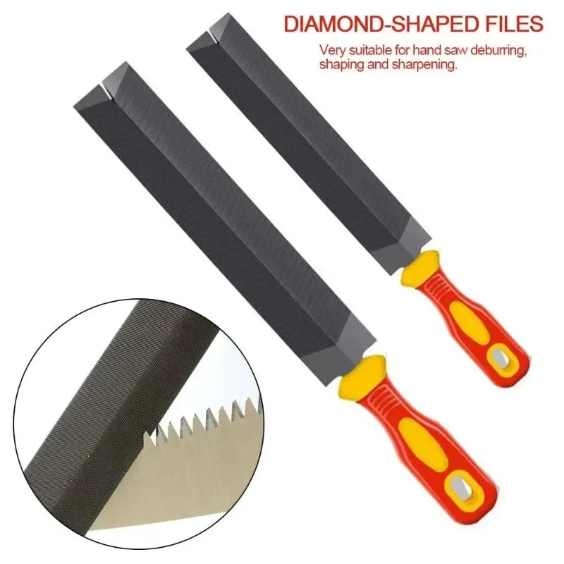Diamond-Shaped File 6/8 Inch – Saw Sharpening & Grinding Tool Diamond Hand File Babs