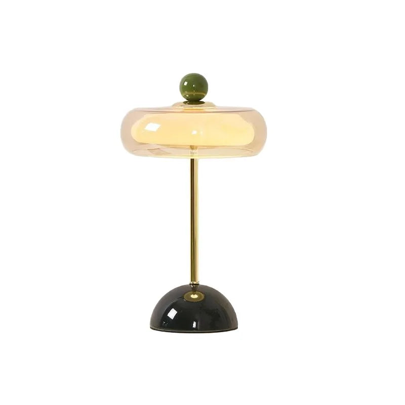 Vintage Mid-Century Table Lamp | Luxury Ambient Decor Light Decorative Table Lamp Babs green USB Type-C
