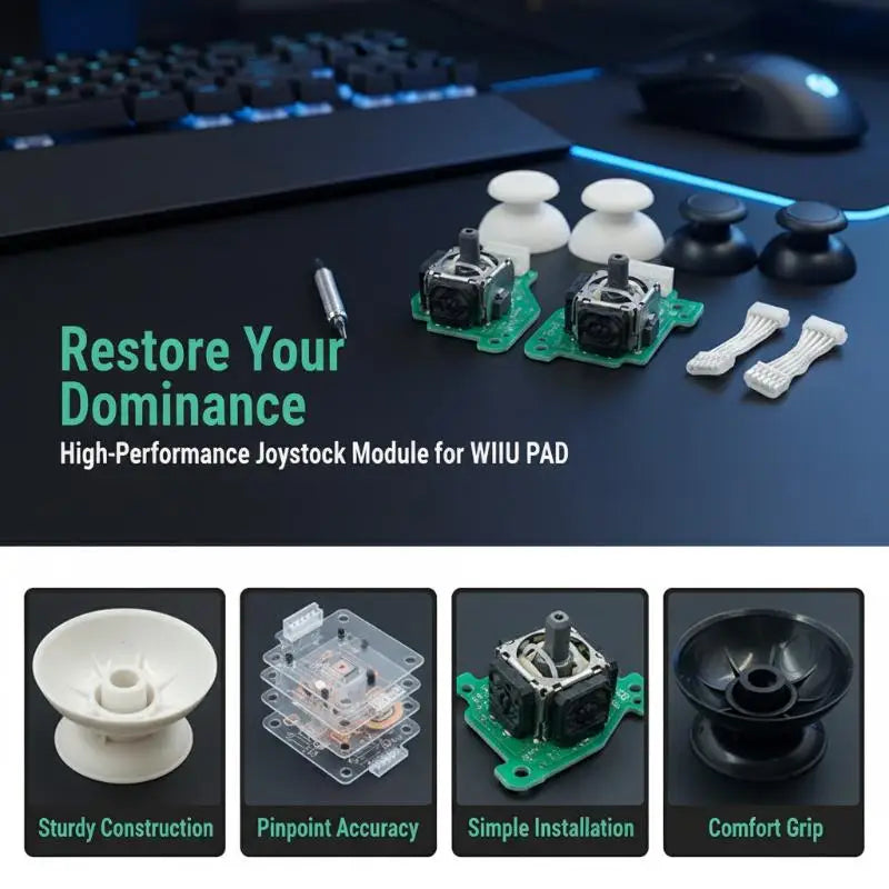 Wii U Joystick Rocker Replacement 3D Analog Stick Set 1/2/6 Pcs Controller Repair Parts Babs