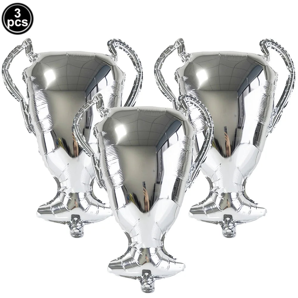 Gold Champion Trophy Foil Balloons – 3-Piece Party Set Foil Party Balloons Babs AGATE As pictures show