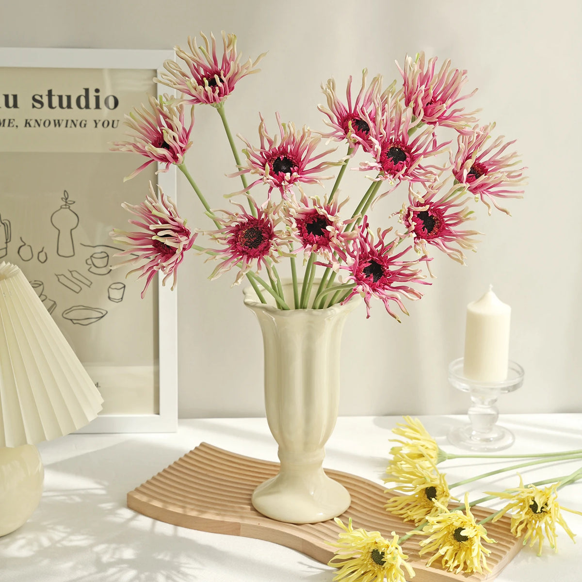 Artificial Silk Chrysanthemum Flowers – Wedding & Home Décor Artificial Flower Bouquet Babs