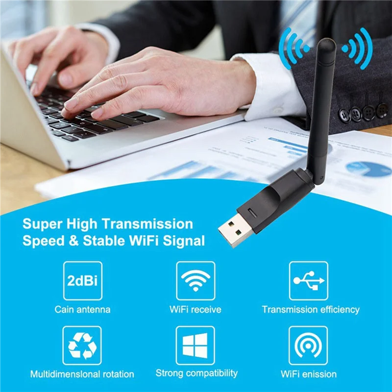 USB WiFi Adapter 150Mbps Wireless Network Card – 3-Pack USB WiFi Adapter Babs