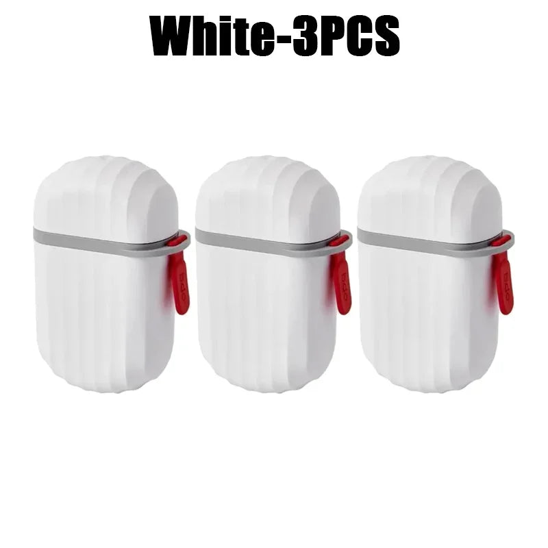 Travel Soap Box with Lid – Leakproof, Draining Soap Case Travel Soap Case Babs White-3PCS