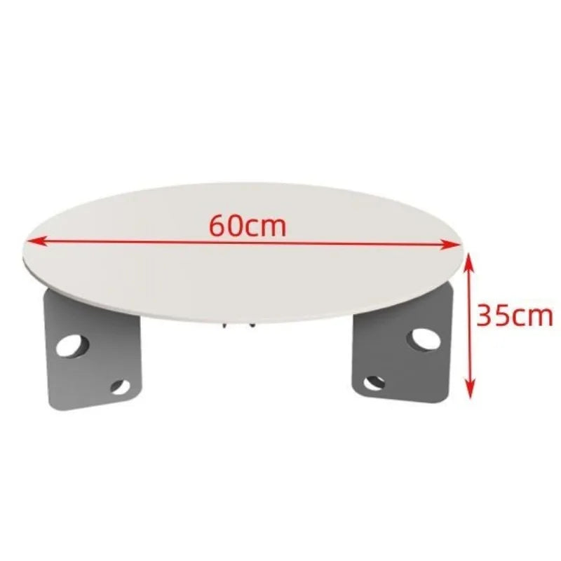 Modern Round Coffee Table – Rock Slab Top & Steel Frame Round Coffee Table Babs White-Gray Base-60CM