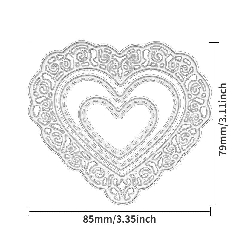 Love Heart Lace Metal Cutting Dies for Cards & Scrapbooking Metal Cutting Dies Babs A