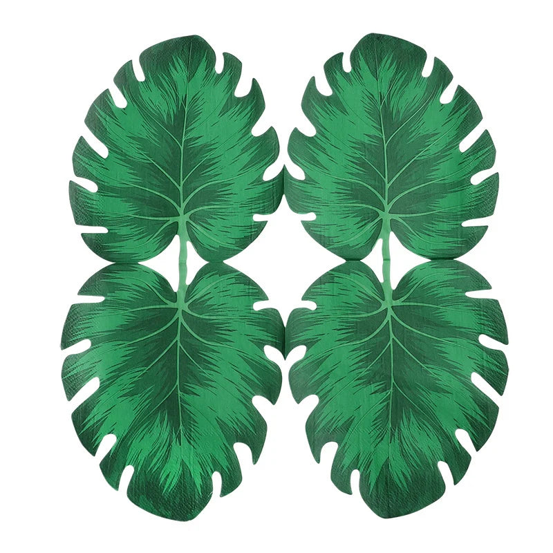 20-Pack Palm Leaf Paper Napkins | Hawaiian Luau Party Decor Party Paper Napkins Babs