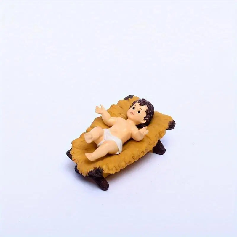 Baby Jesus Nativity Resin Figurine – Catholic Christmas Decor Gift Religious Figurine Babs