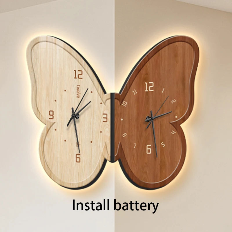 Oeny Luminous Nordic Wall Clock | Modern Noiseless Design Decorative Wall Clock Babs Grain Single side 25x41cm
