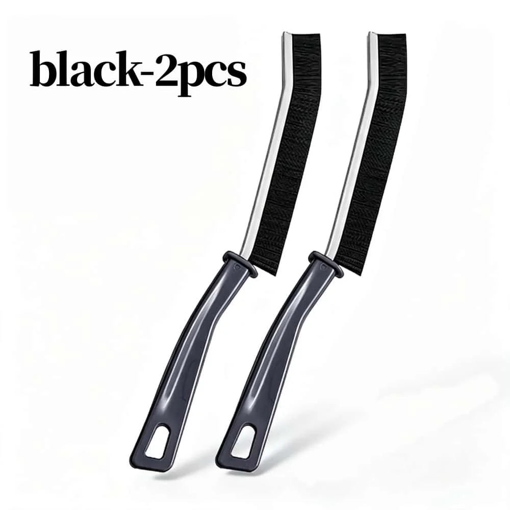 Hard Bristle Crevice Brush – Grout, Tile, Kitchen & Bath Crevice Cleaning Brush Babs Black 2pcs