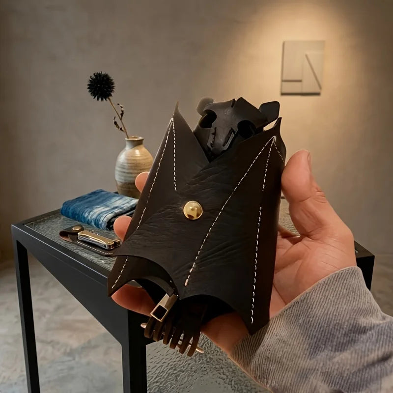 Halloween Bat Wallet Keychain – Mini PU Zipper Bag Pendant Wallet Keychain Babs