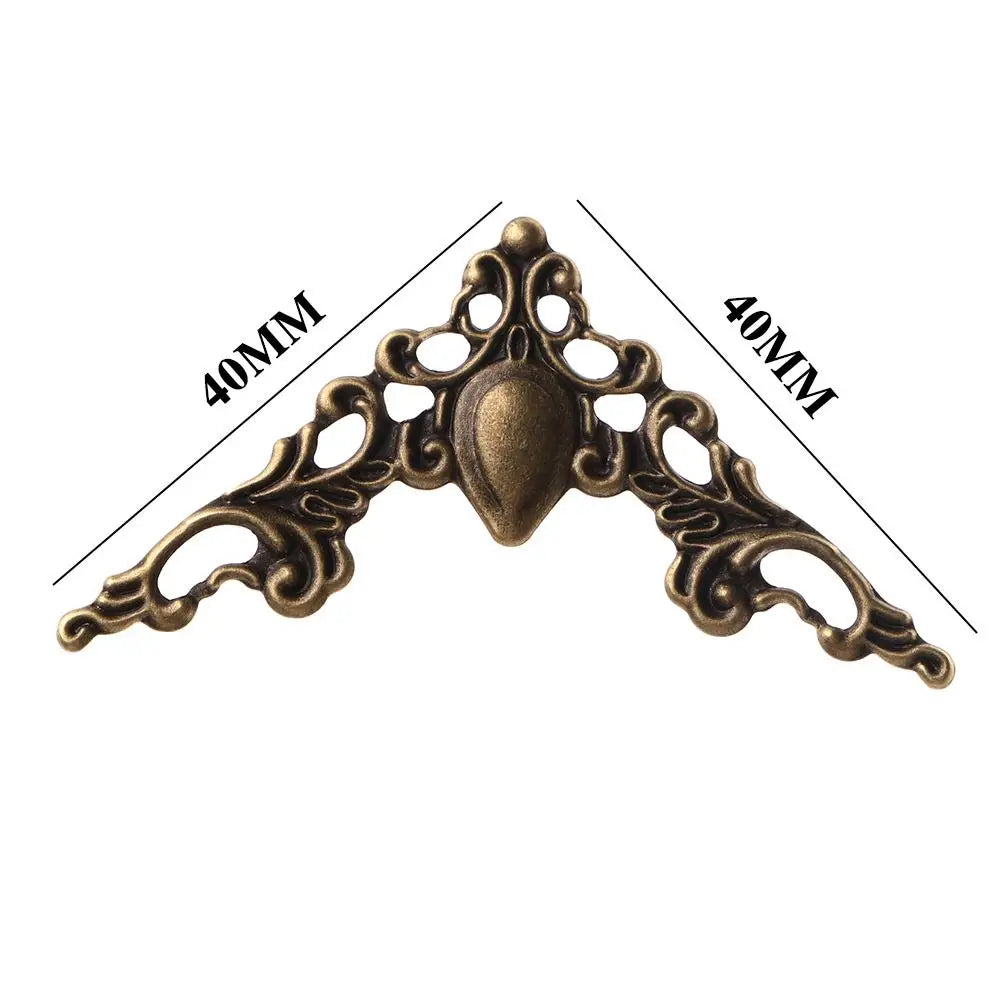 30PCS 40mm Decorative Metal Corner Brackets Bronze & Gold Decorative Corner Brackets Babs