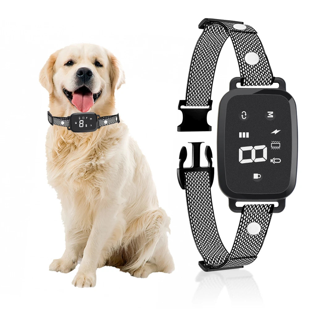 Smart Anti-Bark Dog Collar – HD Display, Waterproof & Rechargeable Anti-Bark Dog Collar Babs