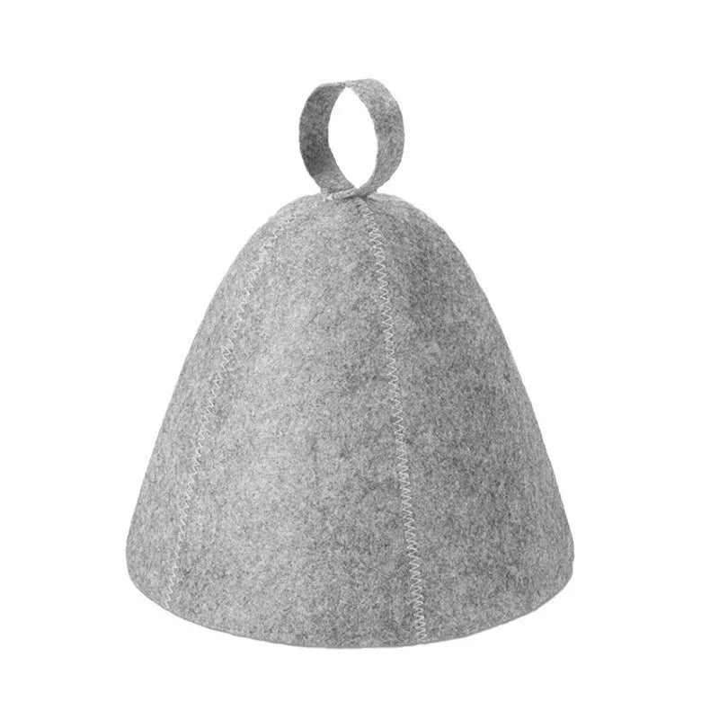 Men's Wool Felt Sauna Hat – Heat Retention & Hair Protection Sauna Hat Babs