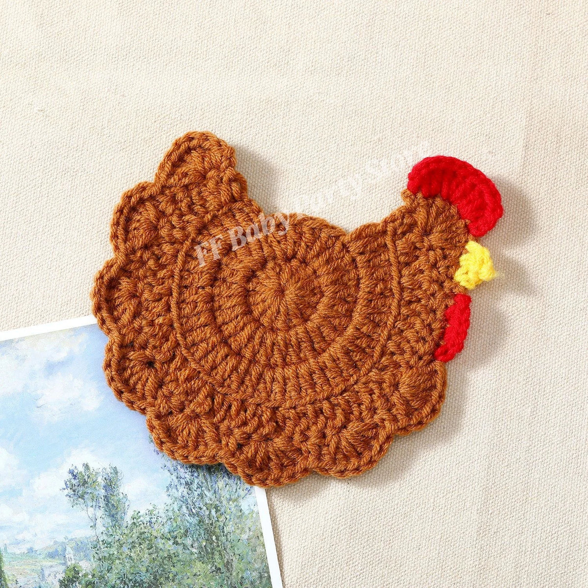 Handwoven Animal Crochet Cup Coasters – Kawaii 3D Desk Decor Crochet Cup Coaster Babs J